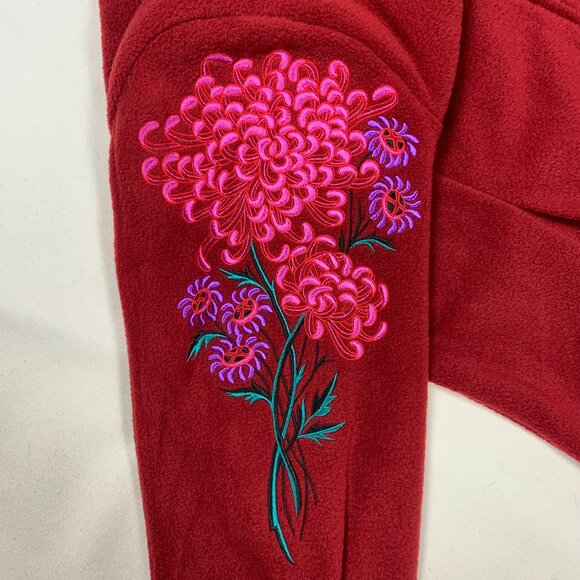 Bob Mackie Floral Embroidered Fleece Jacket - Picture 2 of 14